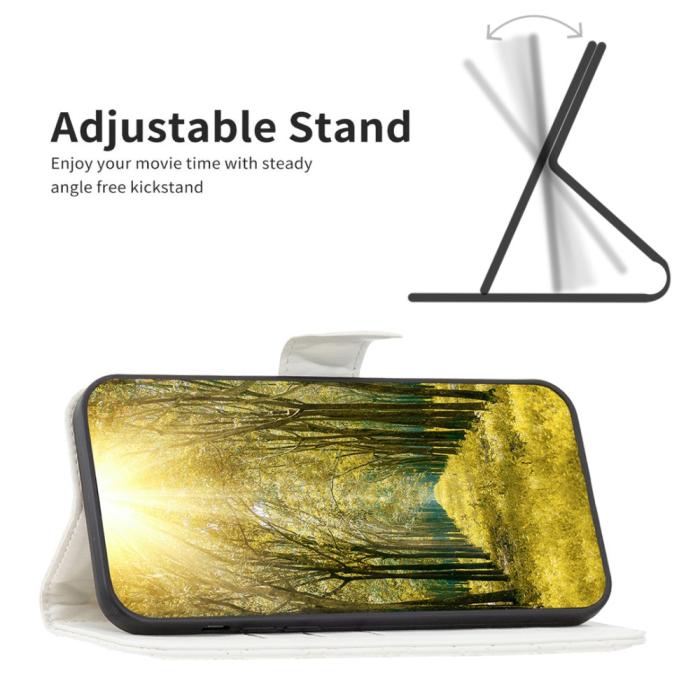 Bild 2,  Motorola Moto G55 5G Fodral Diamond Läder Vit