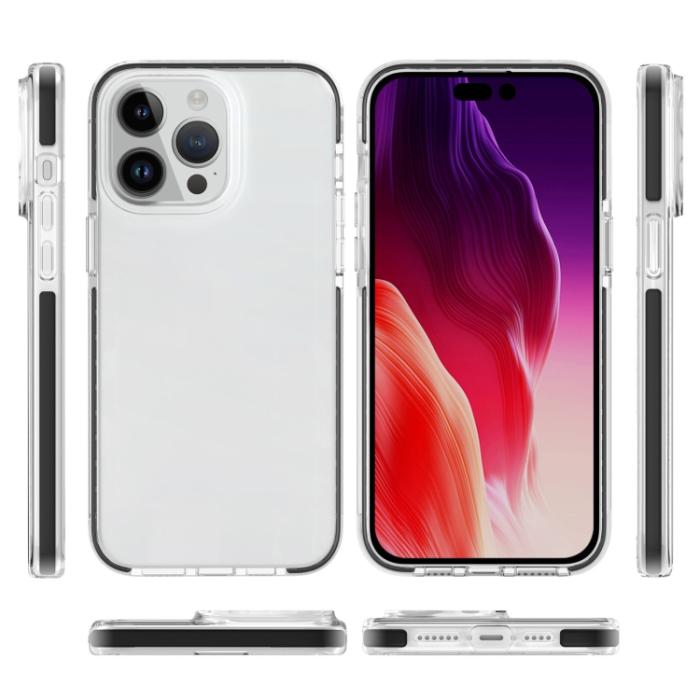 Bild 2,  iPhone 15 Pro Skal Hybrid Dual-Color Svart