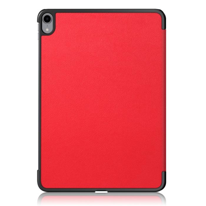 Bild 3,  iPad Air 2026-2020 Fodral Tri-Fold Litchi Röd
