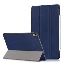  iPad Air 2026-2020 Fodral Tri-Fold Litchi Bl&aring;