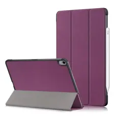  iPad Air 2026-2020 Fodral Tri-Fold Litchi Lila