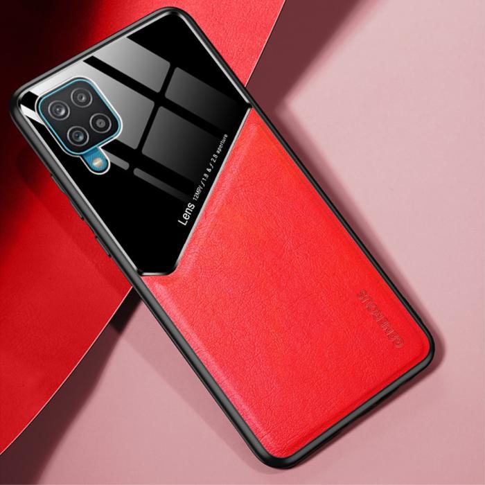 Bild 2,  Samsung Galaxy A12 - Hybrid Skal Med Inbyggd Magnetplatta - Röd