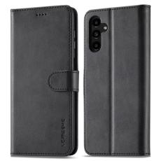 LC.IMEEKE LC.IMEEKE Samsung Galaxy A34 5G Fodral L&auml;der Svart