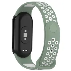  Xiaomi Smart Band 10/9/8 Tr&auml;ningsarmband Dual-Color Gr&ouml;n/Vit