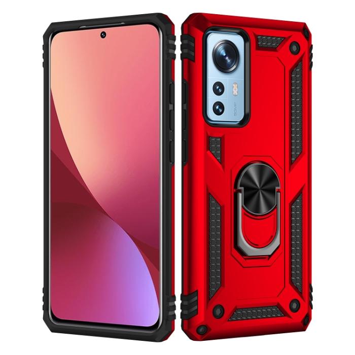 Bild 2,  Xiaomi 12 Skal Shockproof Ring Röd