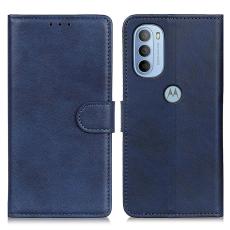  Motorola Moto G31 / G41 Fodral Solid L&auml;der Bl&aring;