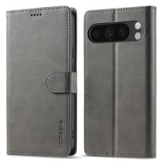 LC.IMEEKE LC.IMEEKE Google Pixel 10 Pro XL Fodral L&auml;der Gr&aring;