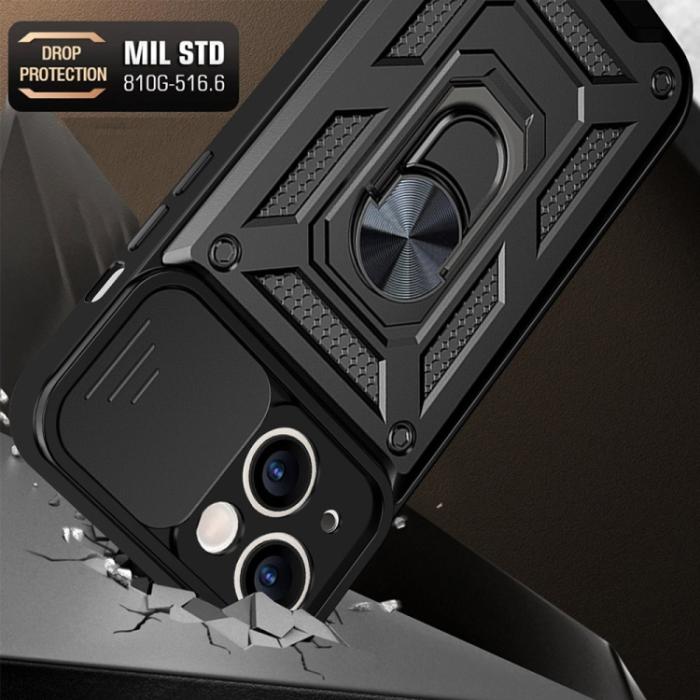 Bild 2,  iPhone 14 Pro Skal CamShield Hybrid Ring Svart
