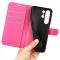  Samsung Galaxy S24 Ultra Fodral Läder Litchi Rosa