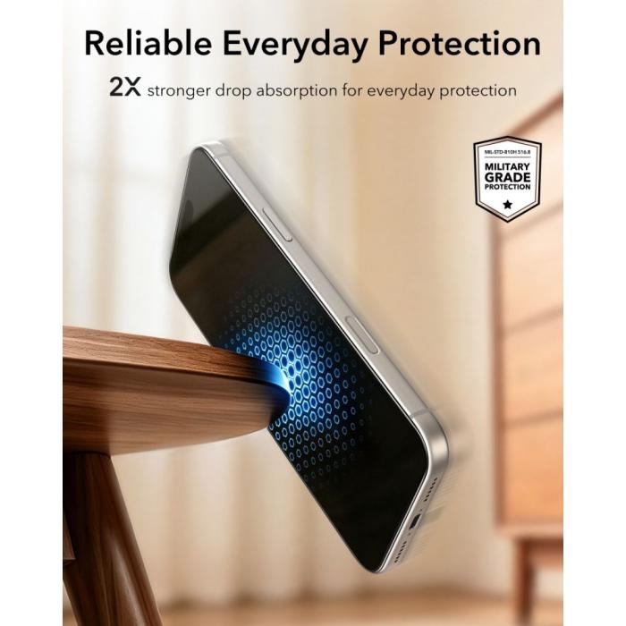 Bild 4, ESR ESR iPhone 18 Pro Max/17 Pro Max 2-PACK Skärmskydd UltraFit Härdat Glas
