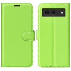  Google Pixel 8A Litchi L&auml;der Fodral Gr&ouml;n