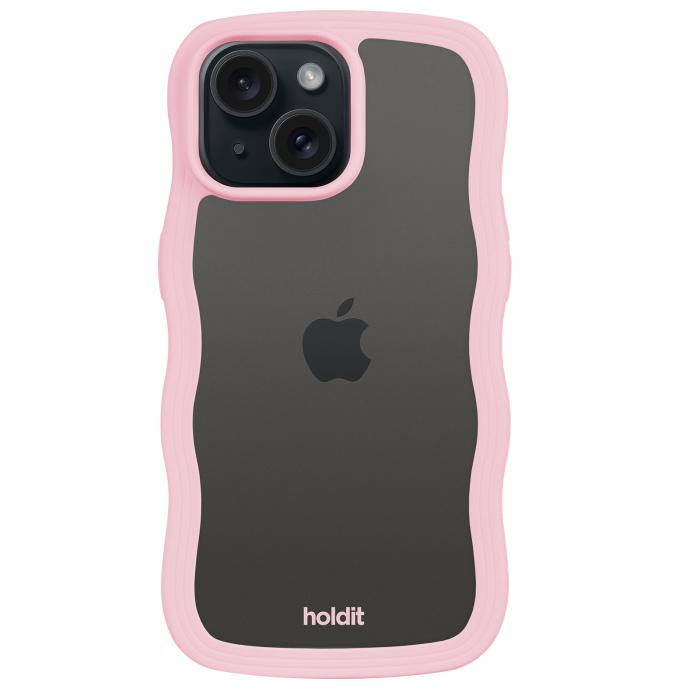 Bild 2, holdit holdit iPhone 15 Plus / 14 Plus Skal Wavy Pink Transparent