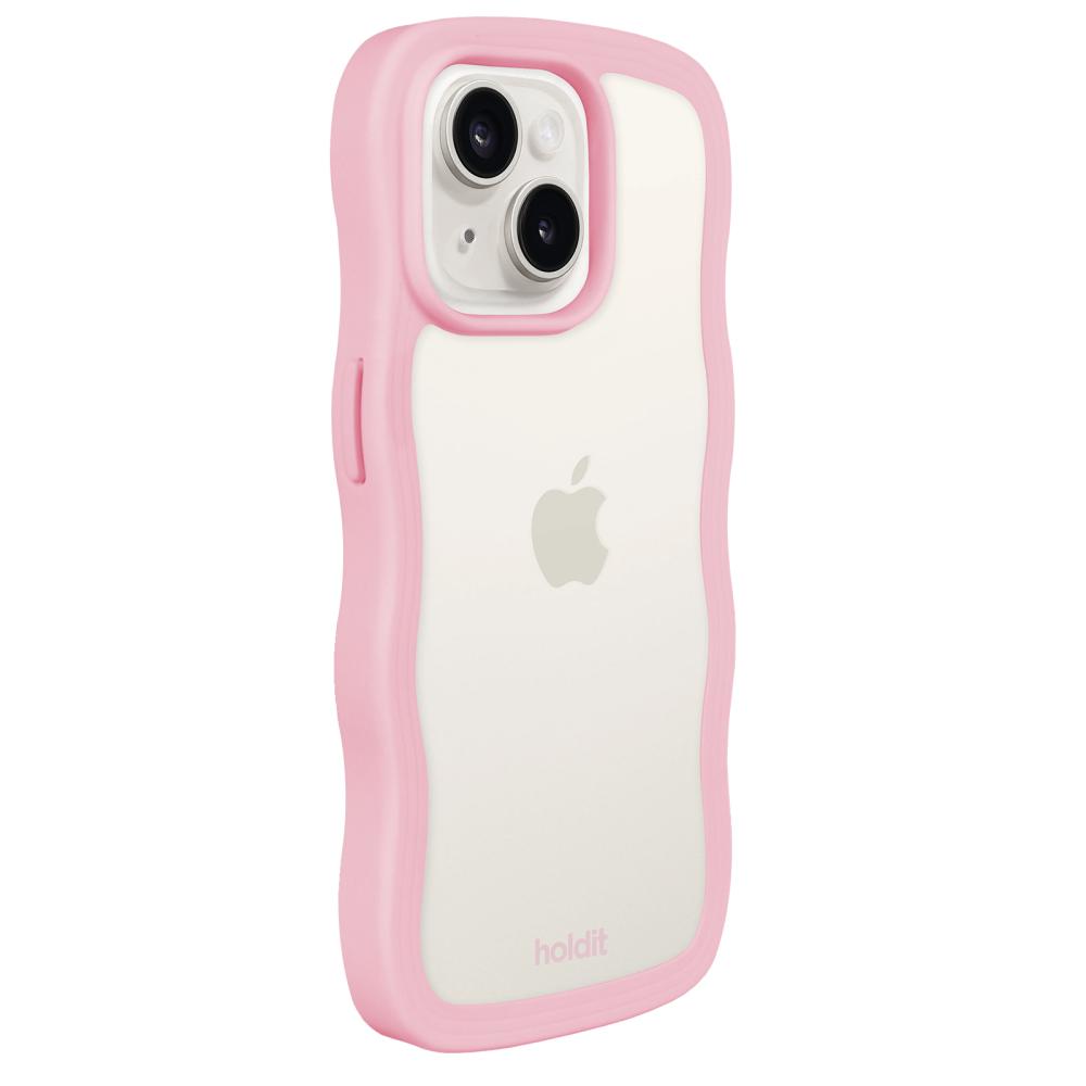 holdit holdit iPhone 15 Plus / 14 Plus Skal Wavy Pink Transparent