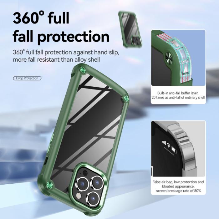 Bild 5,  iPhone 15 Pro Max Skal Armor Shockproof Hybrid Grön