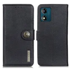 KHAZNEH KHAZNEH Motorola Moto E13 Fodral L&auml;der Svart