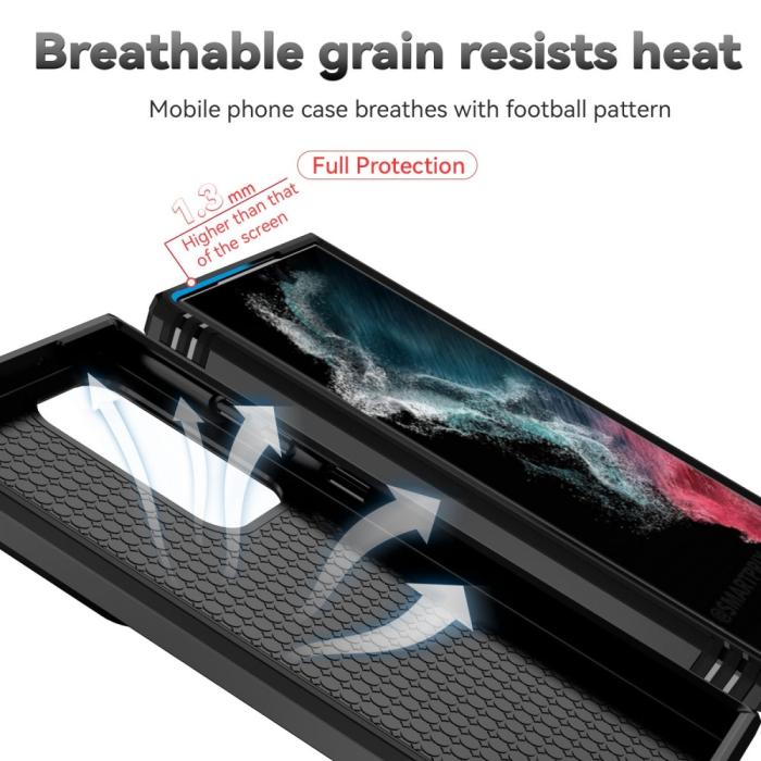 Bild 3,  Samsung Galaxy S23 Ultra Skal Hybrid Ring CamShield Svart