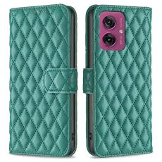  Motorola Moto G55 5G Fodral Diamond L&auml;der Gr&ouml;n