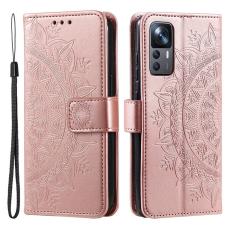  Xiaomi 12T / 12T Pro Fodral Mandala L&auml;der Ros&eacute;guld