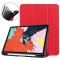  iPad Air 2026-2020 Fodral Tri-Fold Litchi Röd
