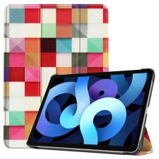 iPad Air 2026-2020 Fodral Tri-Fold F&auml;rgade Fyrkanter