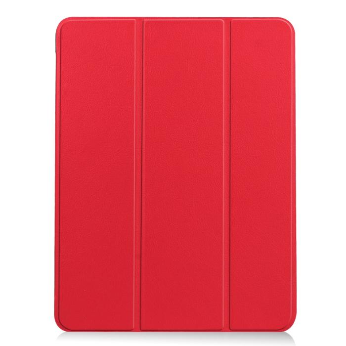 Bild 2,  iPad Air 2026-2020 Fodral Tri-Fold Litchi Röd