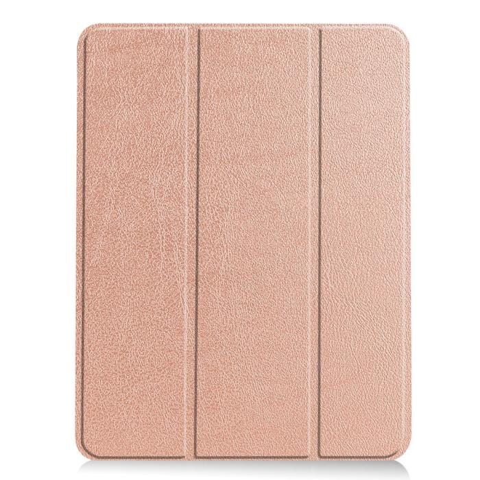 Bild 2,  iPad Air 2026-2020 Fodral Tri-Fold Litchi Roséguld