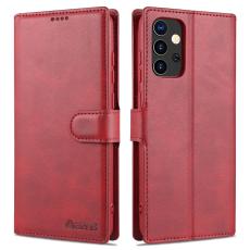 AZNS Samsung Galaxy A72 - AZNS L&auml;der Fodral - R&ouml;d