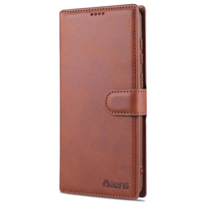 Bild 2, AZNS Samsung Galaxy A72 - AZNS Läder Fodral - Brun
