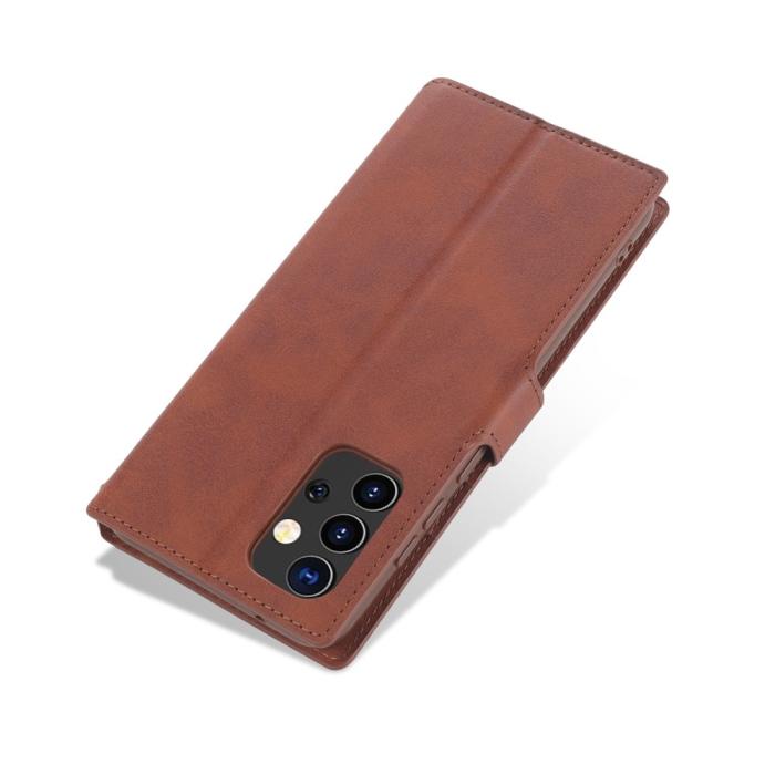 Bild 5, AZNS Samsung Galaxy A72 - AZNS Läder Fodral - Brun