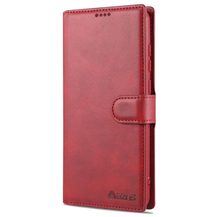 Bild 2, AZNS Samsung Galaxy A72 - AZNS Läder Fodral - Röd