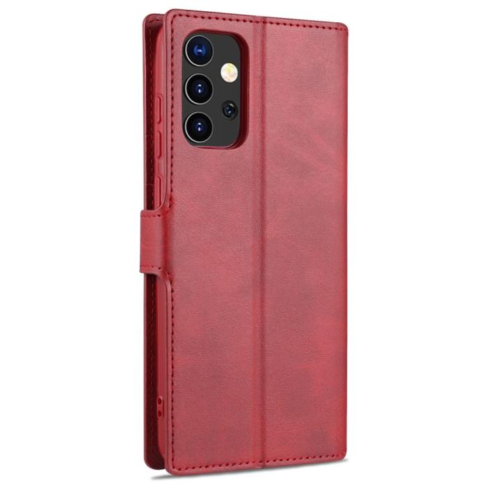 Bild 3, AZNS Samsung Galaxy A72 - AZNS Läder Fodral - Röd