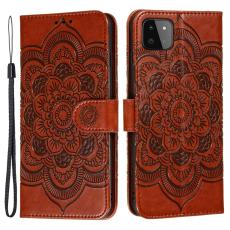  Samsung Galaxy A22 5G - Mandala Pl&aring;nboksfodral - Brun