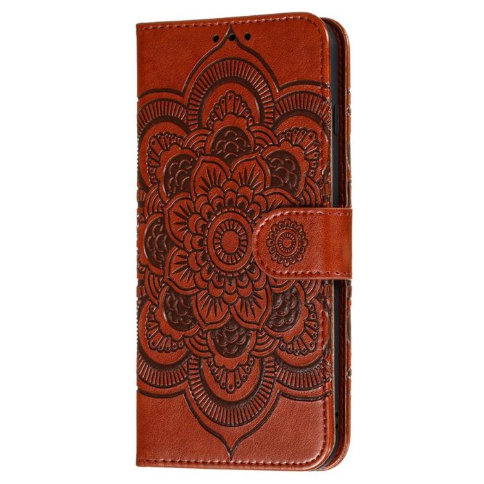 Bild 2,  Samsung Galaxy A22 5G - Mandala Plånboksfodral - Brun