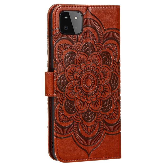 Bild 4,  Samsung Galaxy A22 5G - Mandala Plånboksfodral - Brun