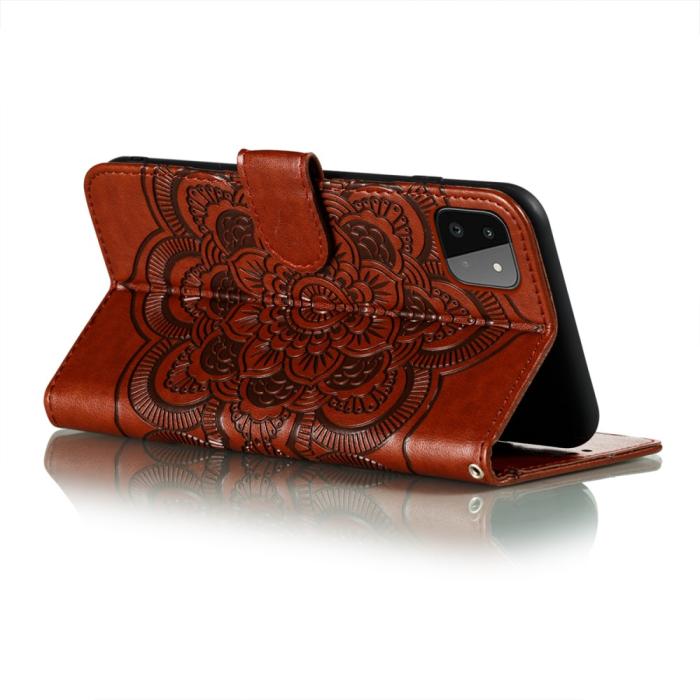 Bild 5,  Samsung Galaxy A22 5G - Mandala Plånboksfodral - Brun