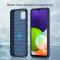  Samsung Galaxy A03 Skal Borstad Stål Textur Blå
