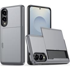  Samsung Galaxy S25 Edge Skal Hybrid Med Kortfack Gr&aring;