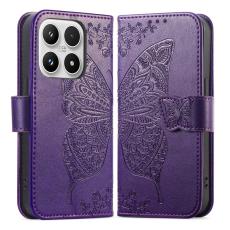  Xiaomi 17 Fodral L&auml;der Fj&auml;ril M&ouml;rk Lila