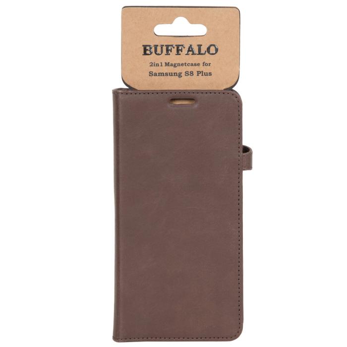 Bild 2, Buffalo Buffalo Samsung Galaxy S8 Plus Fodral 2in1 Äkta Läder Brun