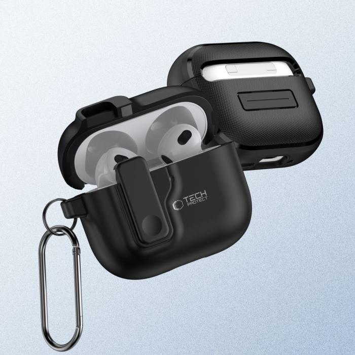 Bild 2, Tech-Protect Tech-Protect AirPods 4 Skal Slim Hook Svart