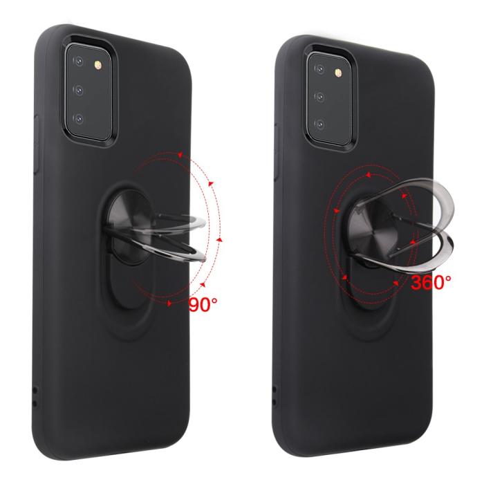 Bild 2,  Samsung Galaxy A03s Skal Hybrid Ring Svart