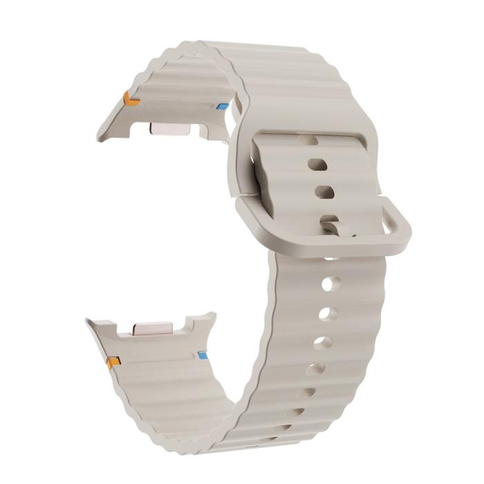 Bild 2, KALEBOL KALEBOL Galaxy Watch 8 46/44/40 mm Armband Wave Beige