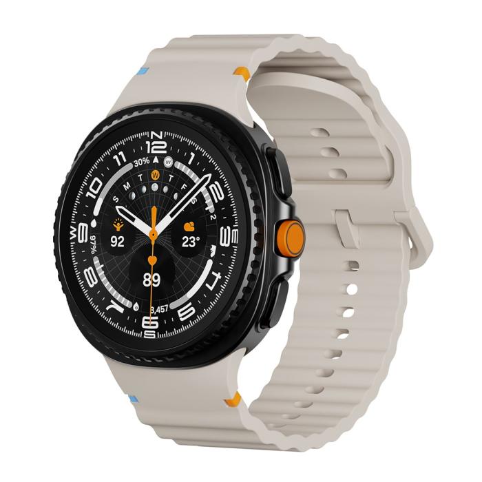 Bild 3, KALEBOL KALEBOL Galaxy Watch 8 46/44/40 mm Armband Wave Beige