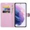  Samsung Galaxy S22 Fodral Litchi Textur Ljus Rosa