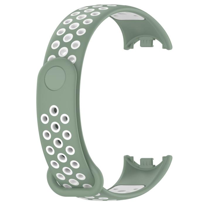 Bild 4,  Xiaomi Smart Band 10/9/8 Träningsarmband Dual-Color Grön/Vit