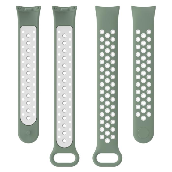 Bild 5,  Xiaomi Smart Band 10/9/8 Träningsarmband Dual-Color Grön/Vit