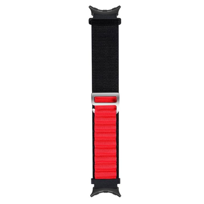 Bild 2,  Google Pixel Watch / Watch 2 Armband Nylon Pro Svart/Röd