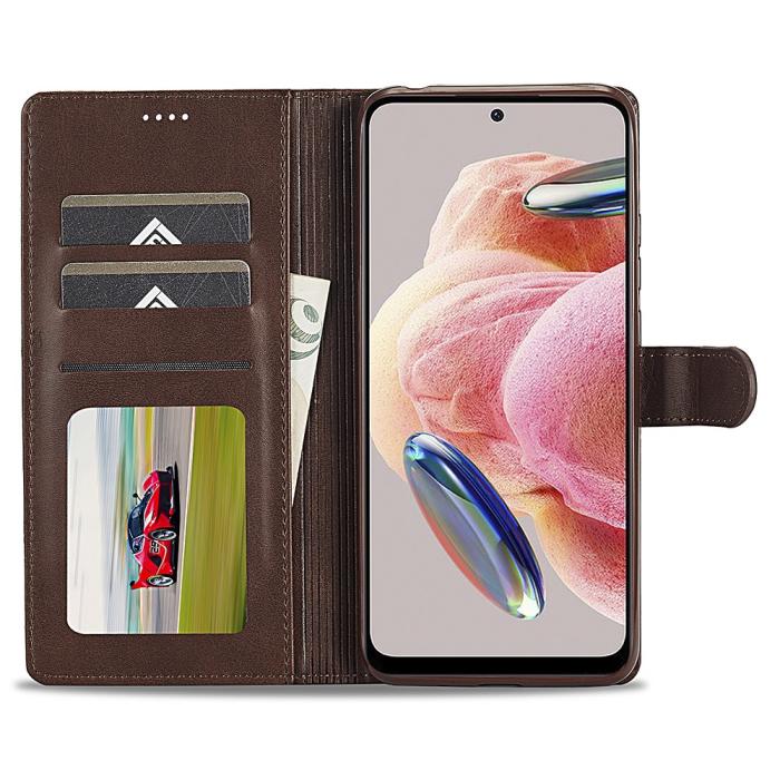 Bild 2, LC.IMEEKE LC.IMEEKE Xiaomi Redmi Note 12 4G Fodral Läder Brun
