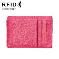  RFID Pl&aring;nbok Korth&aring;llare Litchi Textur Rosa