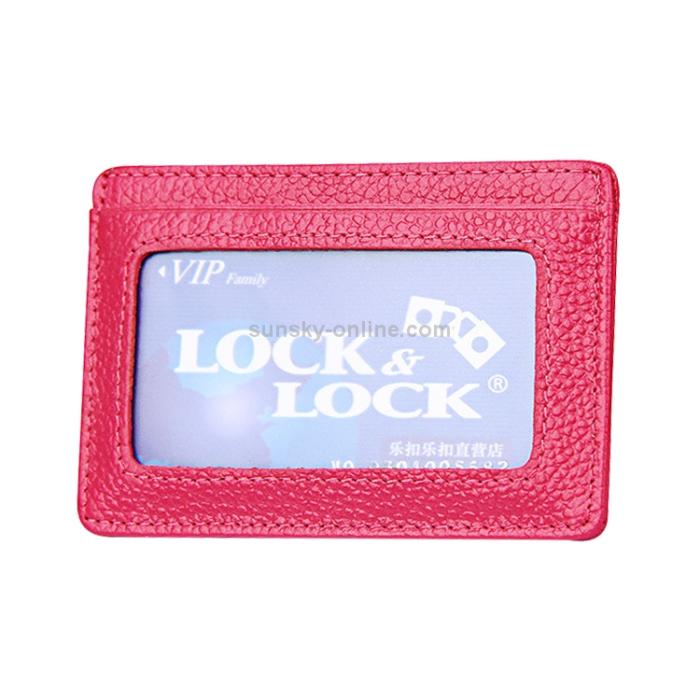 Bild 2,  RFID Plånbok Korthållare Litchi Textur Rosa